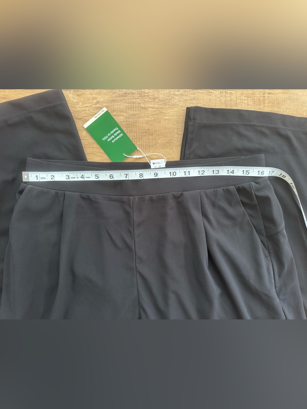 NWT Halara Black High Waisted Wide Leg Baggy Casual Pants with Pockets~ Large - Picture 2 of 5